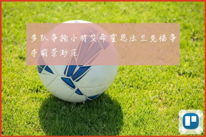 多队争抢小将艾希霍恩法兰克福争夺前景渺茫